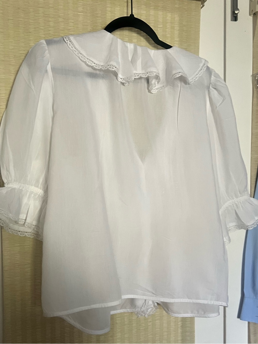 Madewell ruffle puff sleeved top - Picture 8 of 8